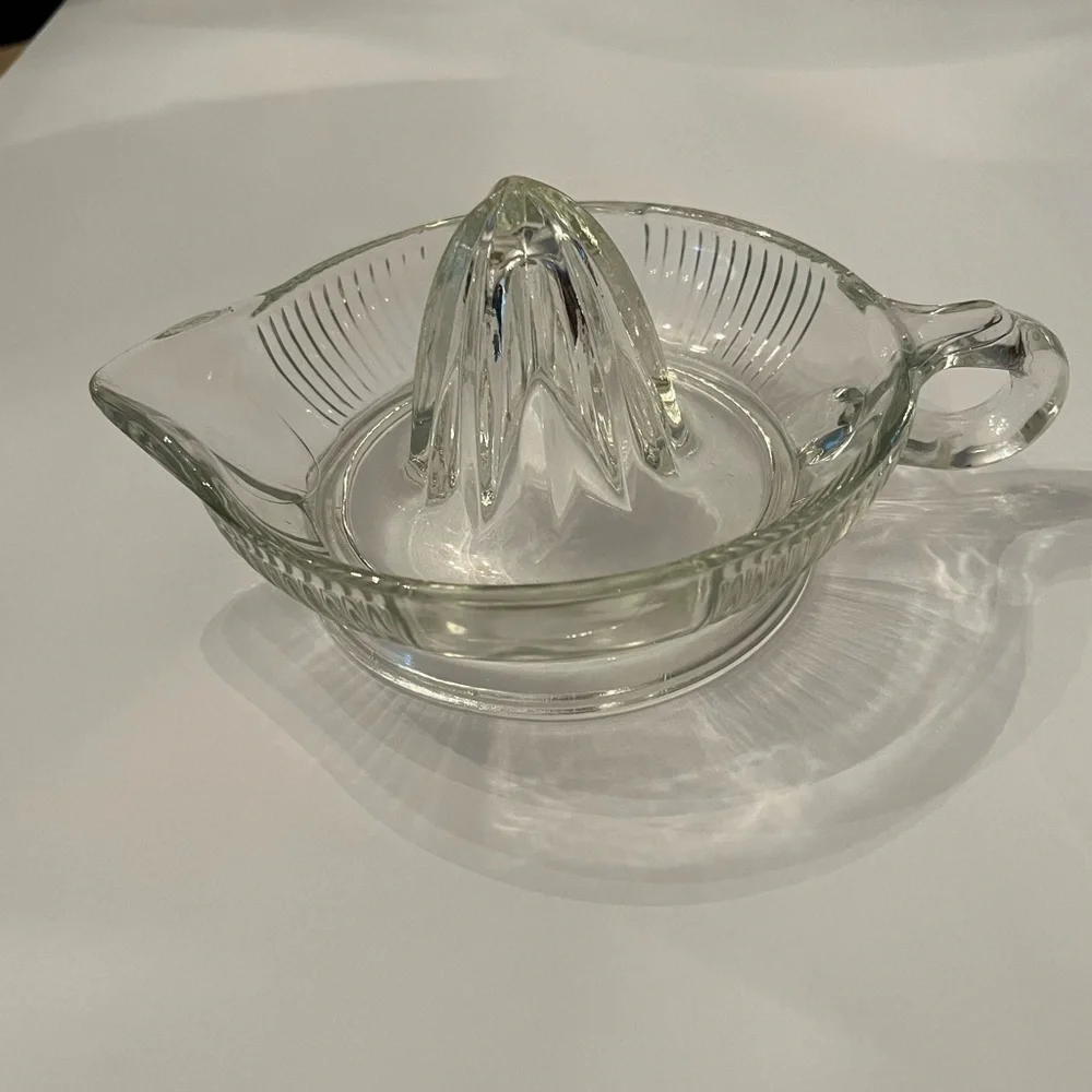 Vintage Glass Juicer with Handle & Pouring Spout